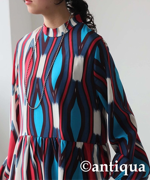 antiqua ワンピース ジオメトリック柄ワンピース : ZOZOTOWN