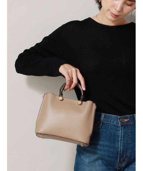 美品　レザー　ハンドバック ハンドバッグ フェイクレザー : ZOZOTOWN Yahoo!店 - 通販 - Yahoo