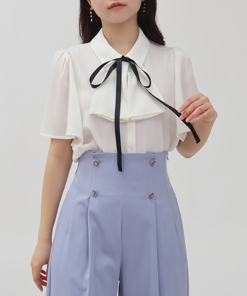 ASTORIA ODIER（アストリアオディール） ブラウス シャツ とろみフリル