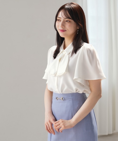 ASTORIA ODIER（アストリアオディール） ブラウス シャツ とろみフリル