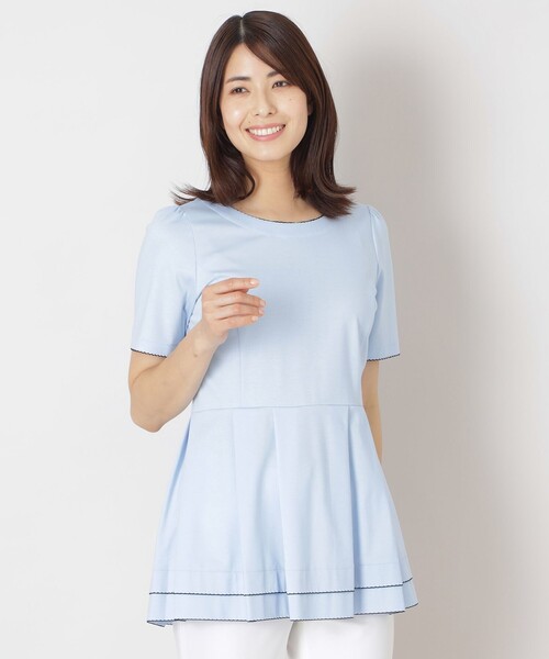 新品　TO BE CHIC チュニック TO BE CHIC（トゥー ビー シック） チュニック 配色ピコ ティアード