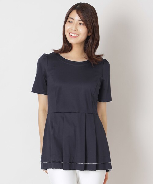 TO BE CHIC（トゥー ビー シック） チュニック 配色ピコ ティアード