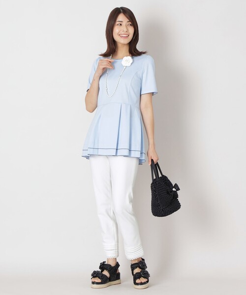 TO BE CHIC（トゥー ビー シック） チュニック 配色ピコ ティアード