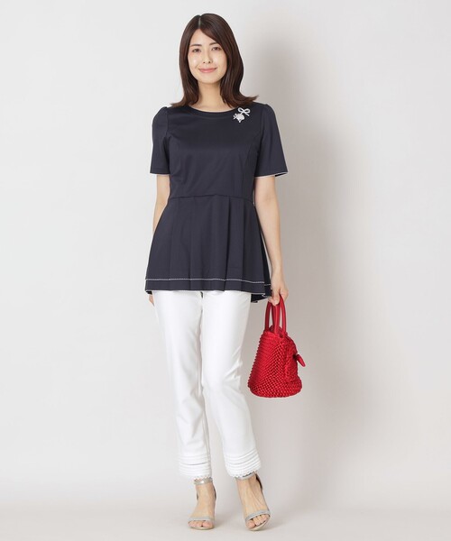 TO BE CHIC（トゥー ビー シック） チュニック 配色ピコ ティアード