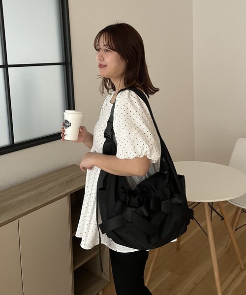 prose verse 撥水ショルダーバッグ　マザーズバッグ prose verse ショルダーバッグ バッグ 「SAPON」撥水リボン