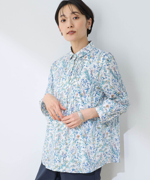 ブラウス シャツ 「2025年夏」ピンタックレースブラウス レディース Tiaclasse ブラウス シャツ 「洗える」ピンタックレースブラウス
