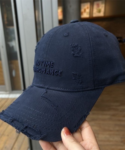【beeden】ダメージ加工 ネイビー ベースボールキャップ BD STUDS DAMAGE CAP – BEEDEN
