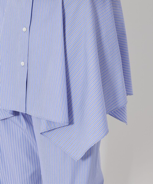 UNITED ARROWS ブラウス シャツ ペプラム ストライプ