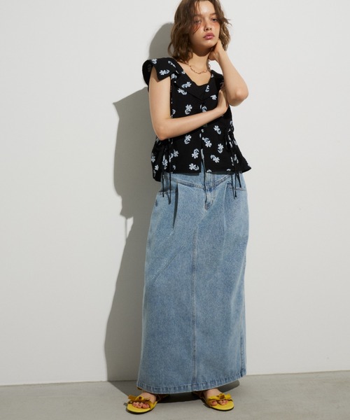 Unitage（ユニテージ） デニムスカート デニムタックロングスカート