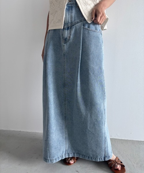 Unitage（ユニテージ） デニムスカート デニムタックロングスカート