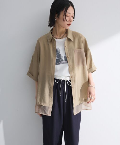 tシャツ キョウネンテンジクノースリーブプルオーバー レディース Green Parks tシャツ ノースリーブフォトプルオーバー
