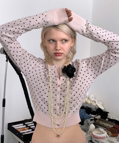 カーディガン Polka Dot Cardigan レディース