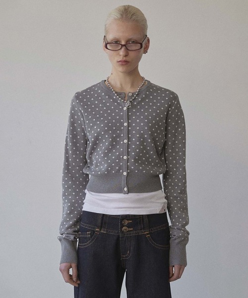 新品　SCULPTOR ドットカーディガン Polka Dot Cardigan（カーディガン/ボレロ）｜SCULPTOR