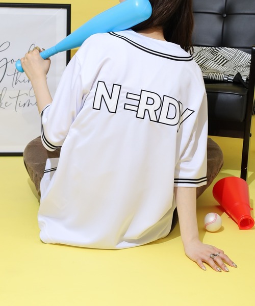 NERDY tシャツ ベースボール 半袖 トラック トップ メンズ レディース