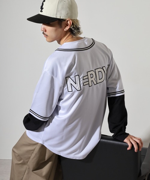 NERDY tシャツ ベースボール 半袖 トラック トップ メンズ レディース