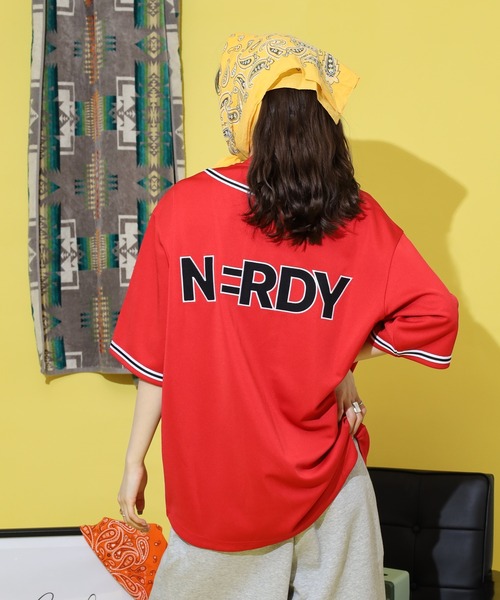 NERDY tシャツ ベースボール 半袖 トラック トップ メンズ レディース