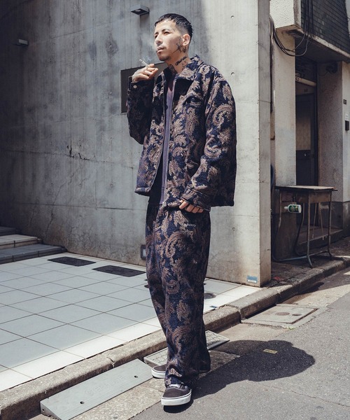 サブサエティ SUBCIETY ワークパンツ チノパン ボトムス ペイズリー柄 Subciety チノパン WORK PANTS-PAISLEY- メンズ : ZOZOTOWN