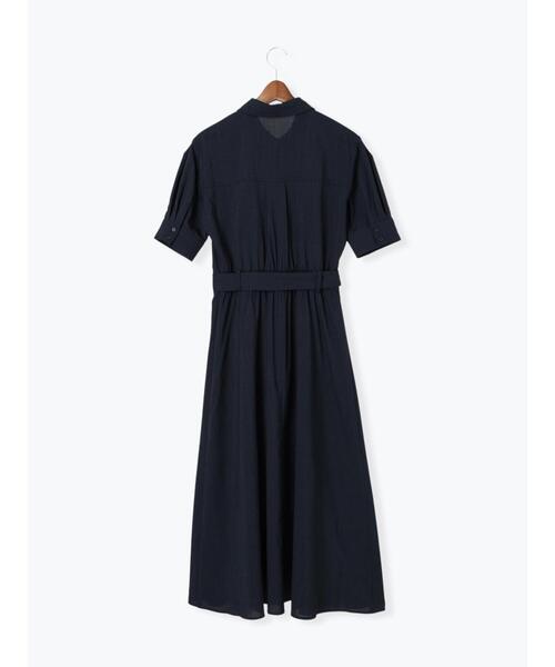 【新品】麻調Wポケットシャツワンピース セール】 麻調Wポケットシャツワンピース（ベージュ/キャメル