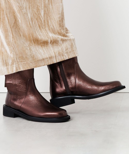 HIMIKO ブーツ 「HIMIKO」「撥水」サイドジップミドルブーツ/651414