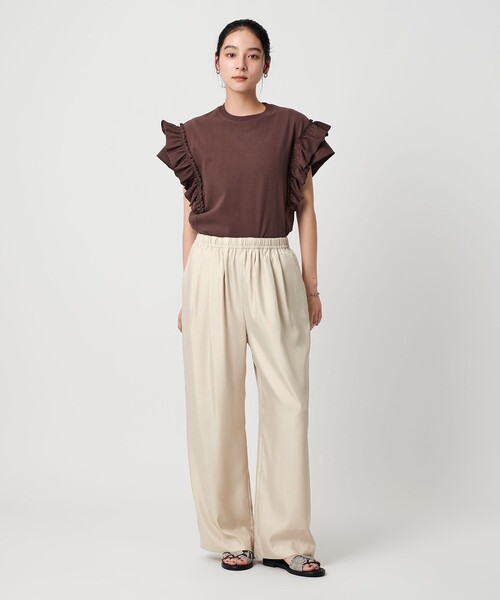 thoughtwefriends ディタッチャブルワイドパンツ スラブツイードタックワイドパンツ|allureville OFFICIAL SITE