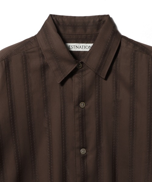 ESTNATION 「ESTNATION」 半袖シャツ MEDIUM ブラウン メンズ
