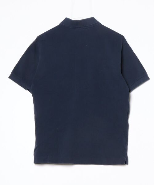 「LACOSTE」 半袖ポロシャツ M ネイビー レディース