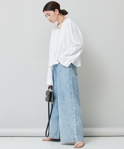 「Curensology」 加工デニムパンツ 40 ブルー レディース