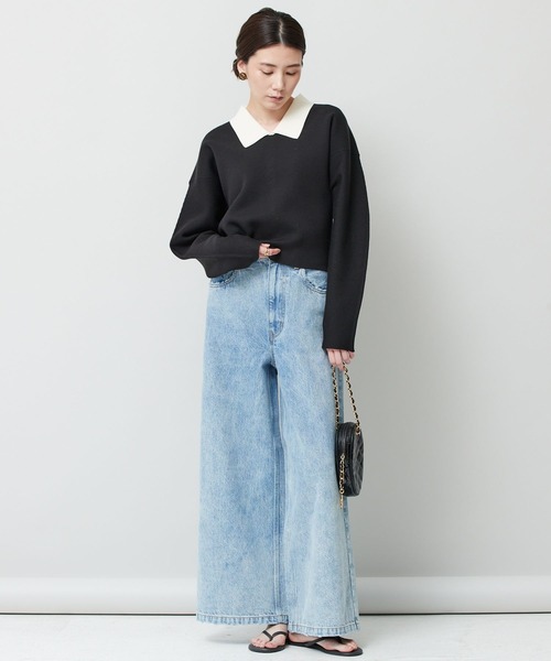 「Curensology」 加工デニムパンツ 40 ブルー レディース