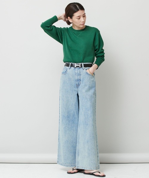 「Curensology」 加工デニムパンツ 40 ブルー レディース