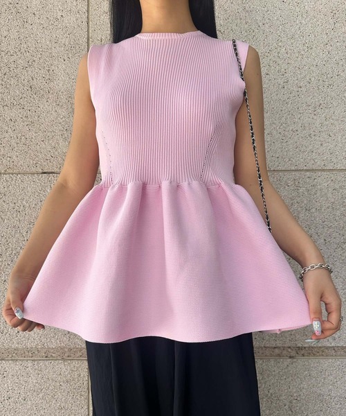 Narcissus ナルシス ボーダージップノースリ Narcissus ナルシス ボーダージップノースリ