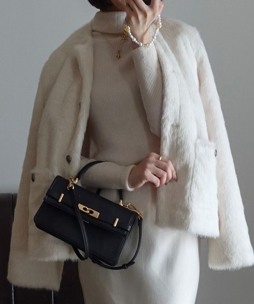 フェイクファーノーカラージャケットのおすすめ人気商品一覧 通販