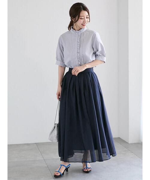 「Te chichi」 半袖ブラウス F ブルー レディース_画像2