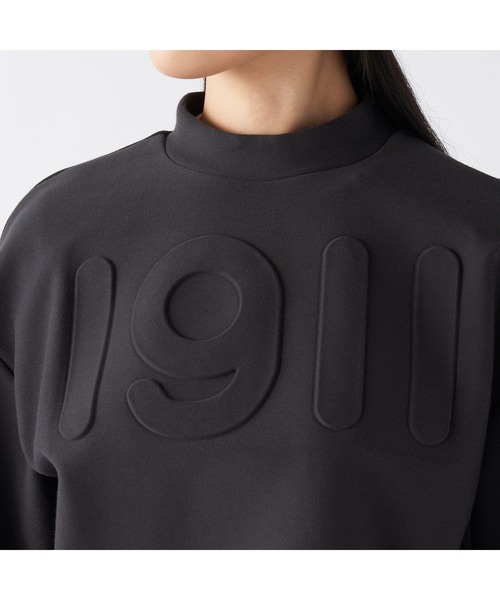 裏起毛 GOLF 【ハイネックインナー】 ゴルフウェア Lチャコールグレー FILA GOLF フィラゴルフ ゴルフウェア ワンポイント ロゴ 保温 裏起毛