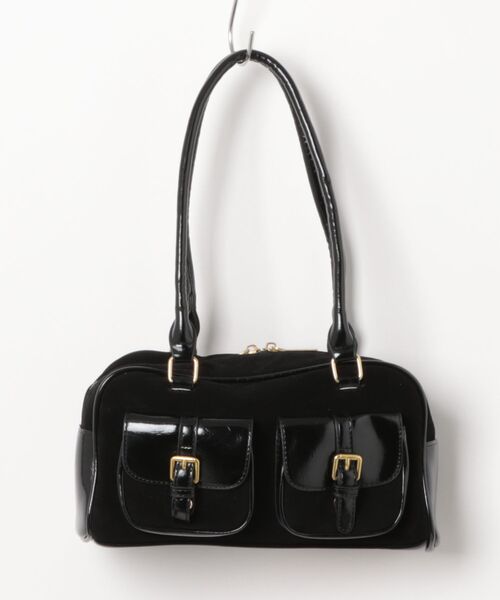 ボストンバッグ an meets zakka ベルベットロングハンドルミニボストン