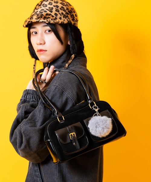ankoROCK ボストンバッグ an meets zakka ベルベットロングハンドル