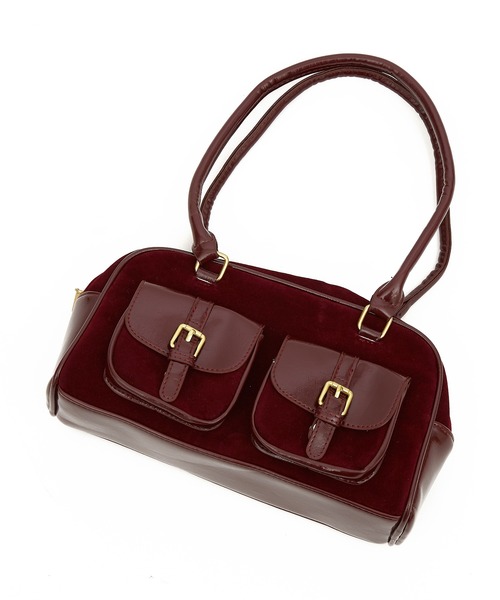 ボストンバッグ an meets zakka ベルベットロングハンドルミニボストン