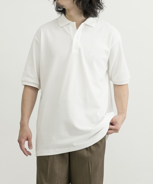 「Scye」 半袖ポロシャツ 36 レッド メンズ_画像4