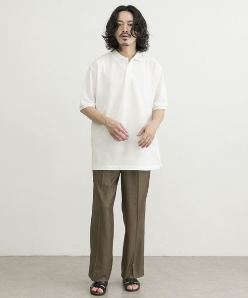 「Scye」 半袖ポロシャツ 36 レッド メンズ_画像5