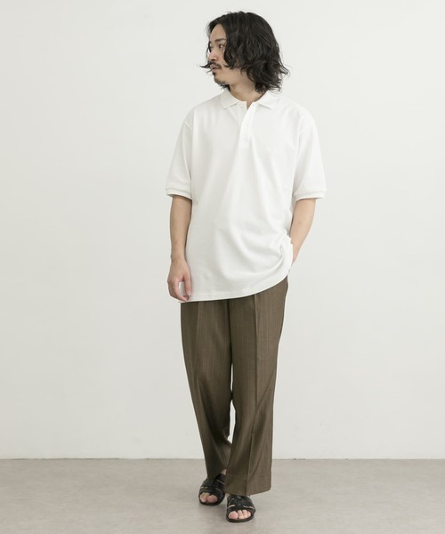 「Scye」 半袖ポロシャツ 36 レッド メンズ_画像6