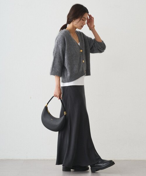 Loungedress（ラウンジドレス） カーディガン シャギーショートニット