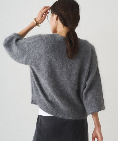 Loungedress（ラウンジドレス） カーディガン シャギーショートニット