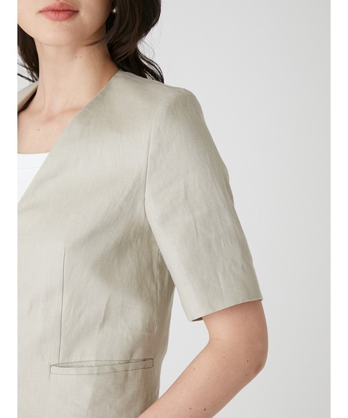 「Mila Owen」 ノーカラージャケット 0 ブラック レディース_画像8