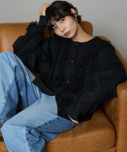 SOTT カーディガン Fringe 2way Cardigan / フリンジ2WAYカーディガン 