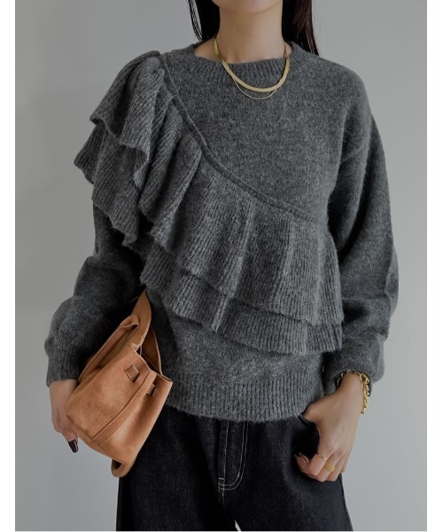 Re:EDIT（リエディ） ニット セーター 「2025AW COLLECTION」アシメ