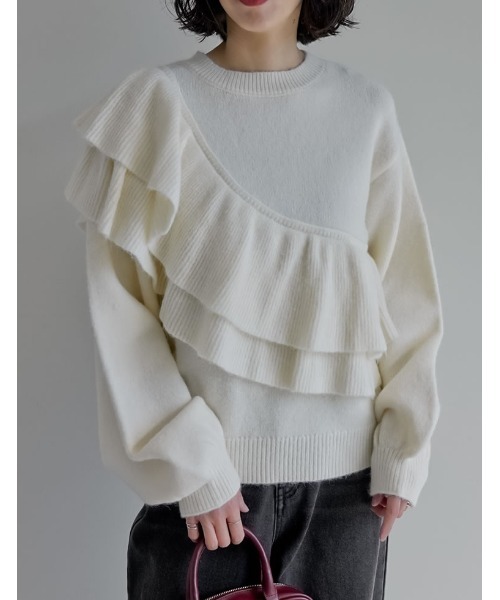 Re:EDIT（リエディ） ニット セーター 「2025AW COLLECTION」アシメ