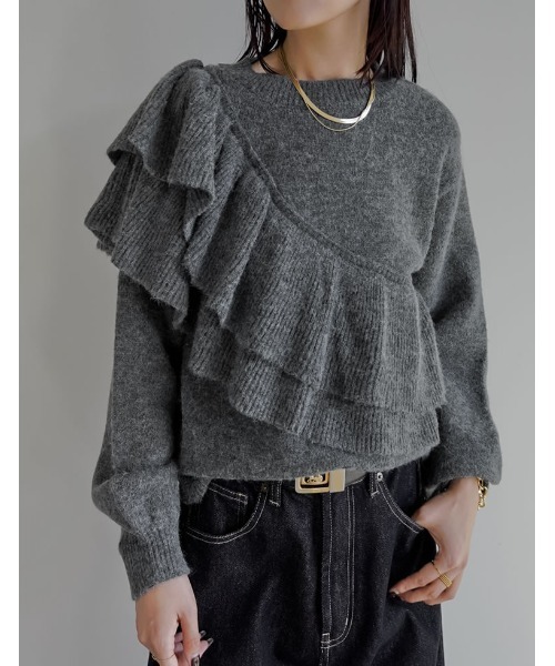 Re:EDIT（リエディ） ニット セーター 「2025AW COLLECTION」アシメ