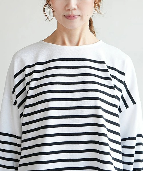 ソラモナ バスクボーダーショートプルオーバー SOLAMONAT（ソラモナ） tシャツ バスクボーダーショートプルオーバー