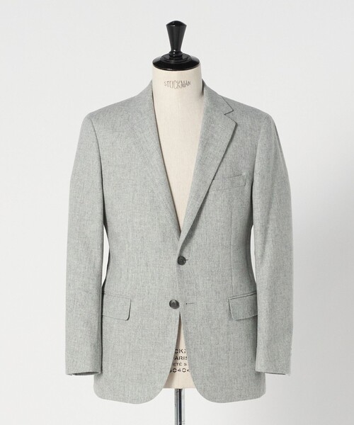 アイボリー テーラードジャケット 2つボタン ラム革 ハンドステッチ テーラードジャケット 2つボタン メンズ