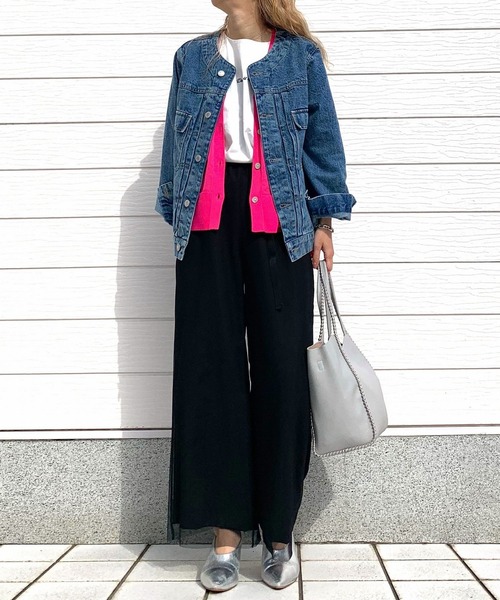 「Q」 半袖ニット MEDIUM ピンク レディース_画像4