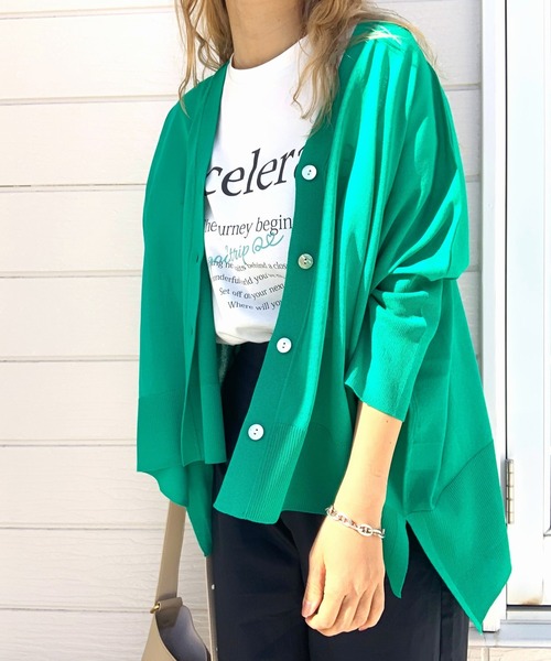 「Q」 半袖ニット MEDIUM ピンク レディース_画像6